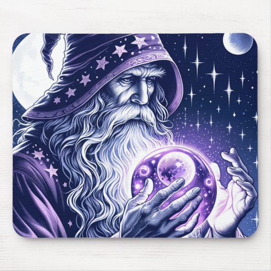 Tapis De Souris Boule de cristal de l'espace céleste violet pour l (Devant)