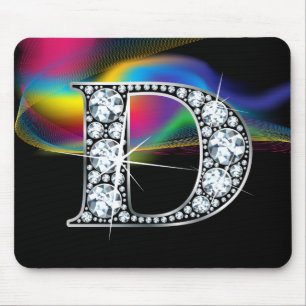 Tapis De Souris Boule de diamant "D" avec le raccord arc-en-ciel M