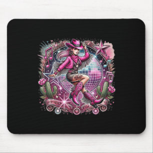 Tapis De Souris Boule Disco Tattoo rose Cowboy Cowboy