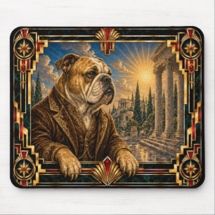 Tapis De Souris Bouledogue, chien Art Déco