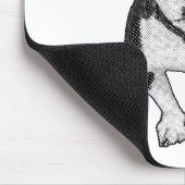 Tapis De Souris Bouledogue concentré, accent de bureau à points (Coin)