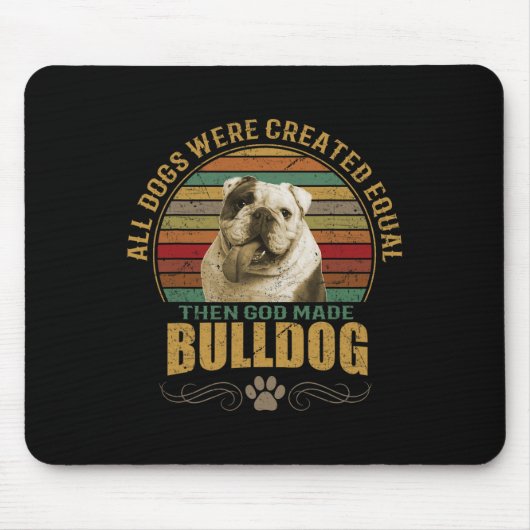 Tapis De Souris Bouledogue créé (Devant)