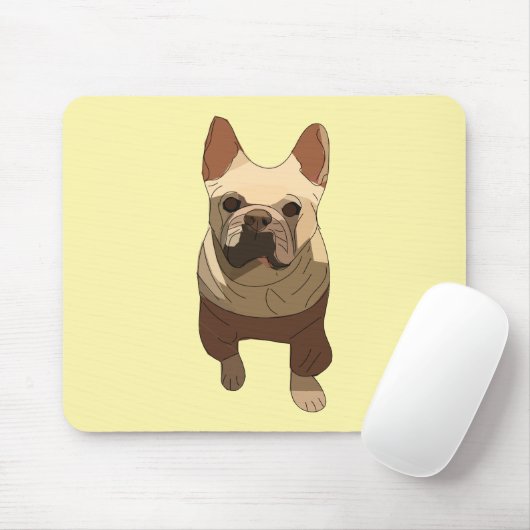 Tapis De Souris Bouledogue Français (Avec souris)