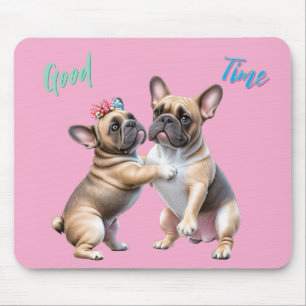 Tapis De Souris Bouledogue français amoureux Saint-Valentin