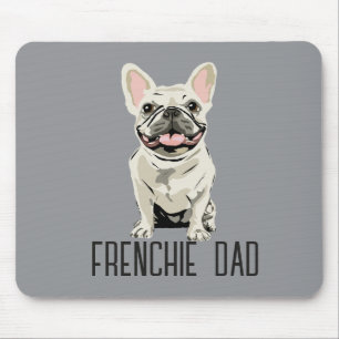 Tapis De Souris Bouledogue Français Blanc, Papa Frenchie