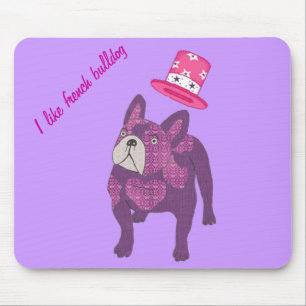 Tapis De Souris Bouledogue français cartoon