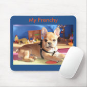 Tapis De Souris Bouledogue français chiot mignon (Avec souris)