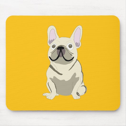 Tapis De Souris Bouledogue Français Crème (Devant)
