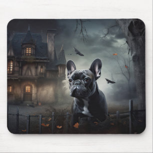 Tapis De Souris Bouledogue français Halloween Épouvantable