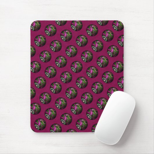 Tapis De Souris Boules de pelouse magenta, Mousepad (Avec souris)