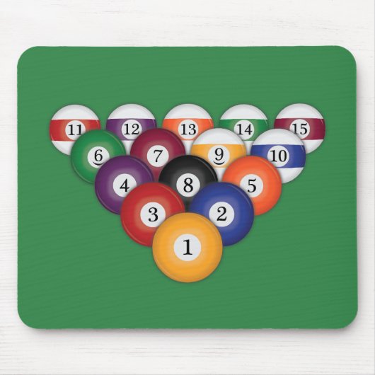 Tapis De Souris Boules de piscine/billards : Mousepad (Devant)
