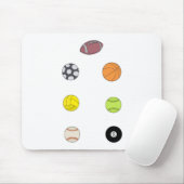 Tapis De Souris Boules de sport (Avec souris)