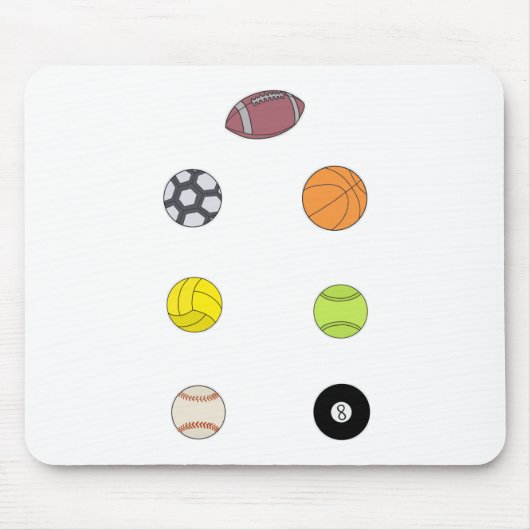 Tapis De Souris Boules de sport (Devant)