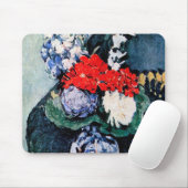 Tapis De Souris Bouquet avec Little Delft, Paul Cezanne (Avec souris)