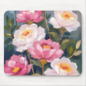 Tapis De Souris Bouquet d'aquarelle rose Peonés (Devant)