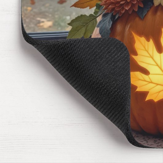 Tapis De Souris Bouquet d'automne dans un Citrouille orange (Coin)