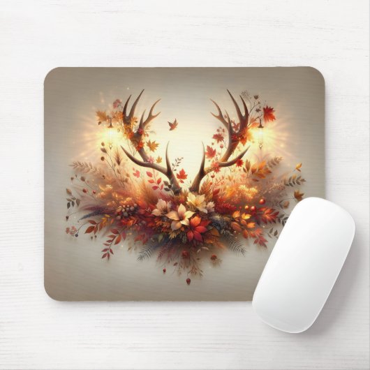 Tapis De Souris Bouquet d'automne Deer Antler (Avec souris)