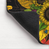 Tapis De Souris Bouquet d'automne noir (Coin)
