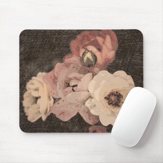 Tapis De Souris Bouquet de fleurs... (Avec souris)