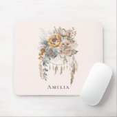 Tapis De Souris Bouquet de fleurs Boho et Dreamcatcher (Avec souris)