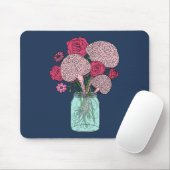 Tapis De Souris Bouquet de fleurs cérébrales (Avec souris)