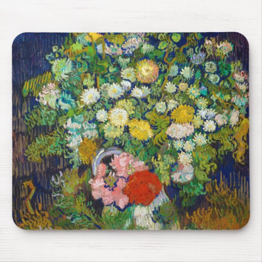 Tapis De Souris Bouquet de fleurs dans un Vase, Van Gogh (Devant)