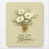 Tapis De Souris Bouquet de fleurs sauvages blanches (Devant)