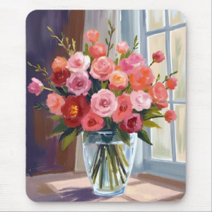 Tapis De Souris Bouquet de roses d'automne Floral Automne