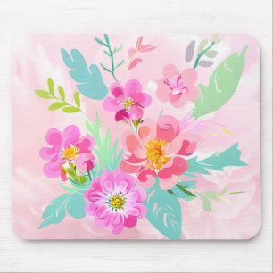 Tapis De Souris Bouquet floral coloré