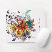 Tapis De Souris Bouquet floral contemporain (Avec souris)