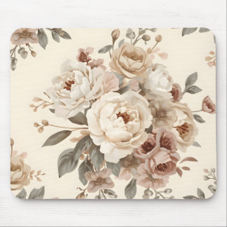 Tapis De Souris Bouquet Floral Vintage Romantique Motif