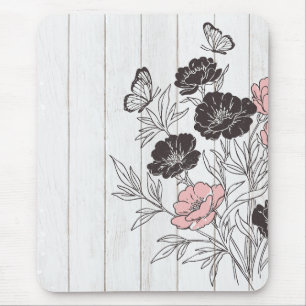 Tapis De Souris Bouquet papillon