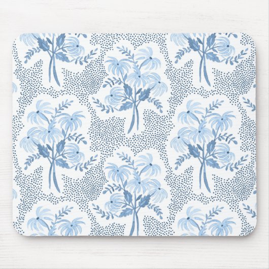 Tapis De Souris Bouquet Pearl's bleu et blanc (Devant)