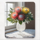 Tapis De Souris Bouquet Protea Pincushion Sur Dentelle (Devant)