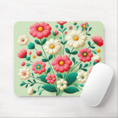 Tapis De Souris Bouquet vibrant de fleurs 3d (Avec souris)