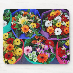 Tapis De Souris Bouquets de fleurs gerbées colorées