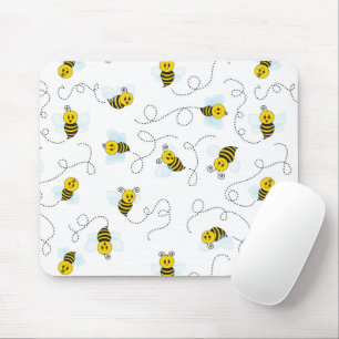 Tapis De Souris Bourdon Volant Jaune Noir Abeille Bourdon