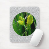 Tapis De Souris bourgeons verts printaniers (Avec souris)