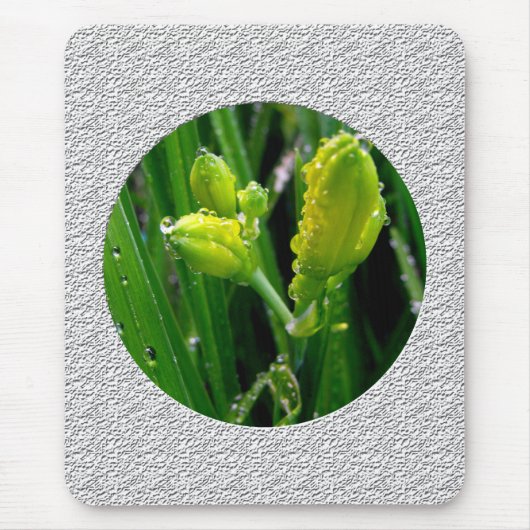 Tapis De Souris bourgeons verts printaniers (Devant)