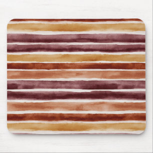 Tapis De Souris Bourgogne Abricot Orange Rouge Rayures 