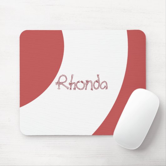 Tapis De Souris Bourgogne et blanc (Avec souris)