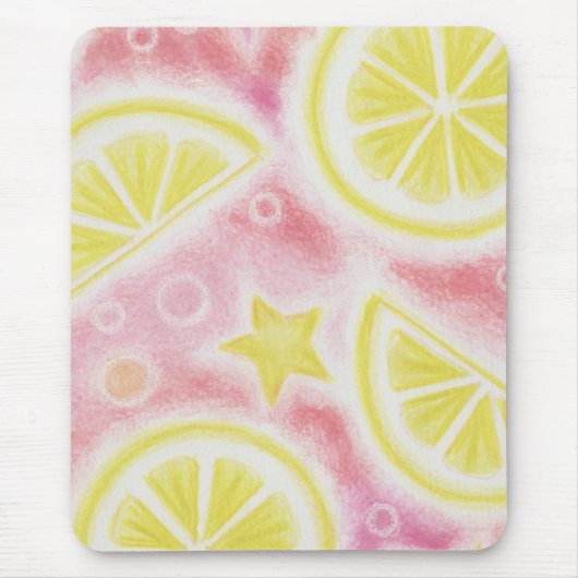 Tapis De Souris Bousepad de citrons roses (Devant)