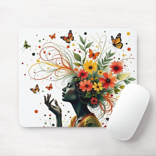 Tapis De Souris Bousepad de papillon (Avec souris)