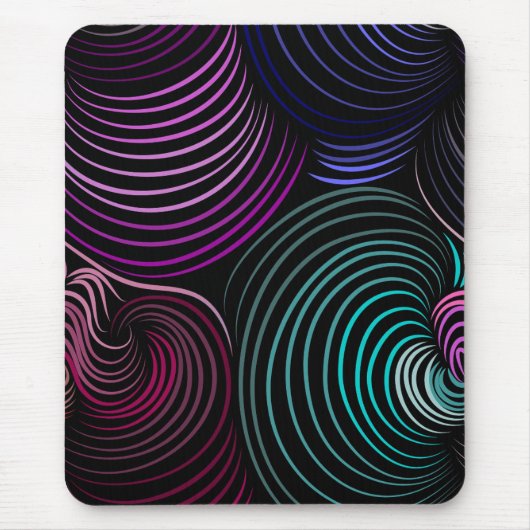 Tapis De Souris Bousepad moderne, noir, coloré (Devant)