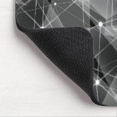 Tapis De Souris Bousepad moderne, noir, gris, abstrait (Coin)