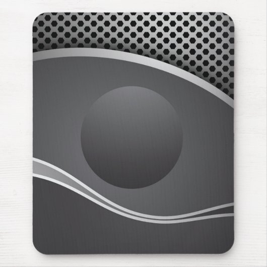 Tapis De Souris Bousepad moderne, noir, gris, abstrait (Devant)