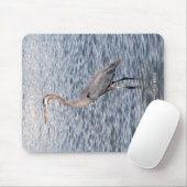 Tapis De Souris Bousepée d'eau de Blue Heron (Avec souris)