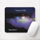 Tapis De Souris Bousepée nocturne de Niagara Falls (Avec souris)