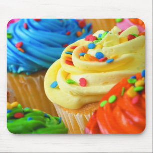Tapis De Souris Bouteille de cupcakes arc-en-ciel