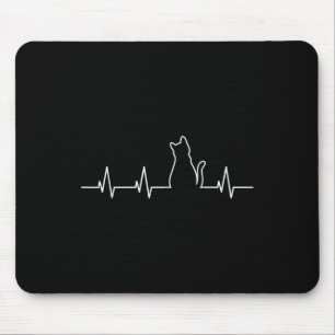 Tapis De Souris Bouton cardiaque du chat